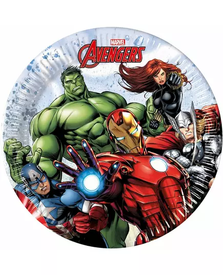 8 små papperstallrikar Avengers Mighty™ 20 cm