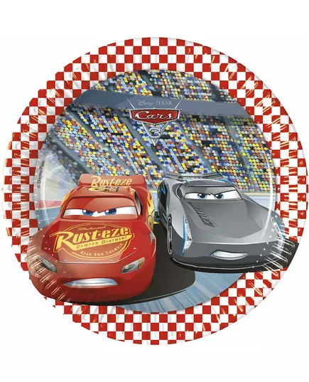 8 små papperstallrikar Cars 3™ 20 cm