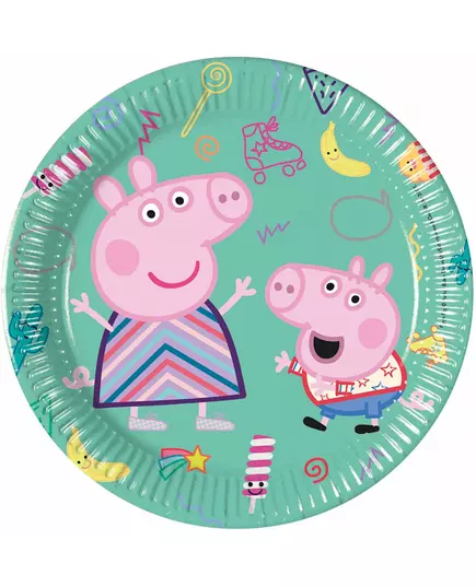 8 små papperstallrikar Peppa Pig™ 20 cm