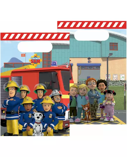 8 plastpåsar Sam the Fireman™ 16 x 23 cm