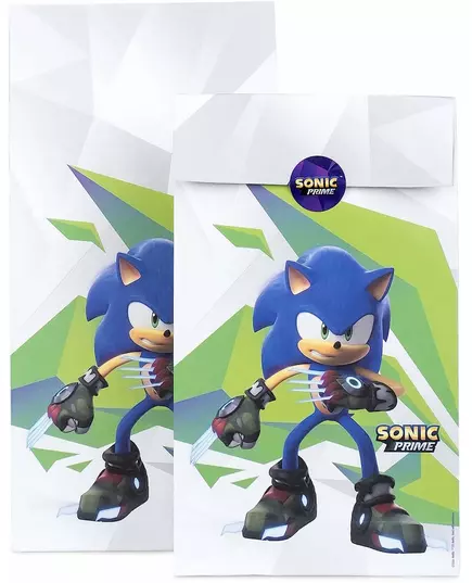 8 presentpåsar Sonic Prime™ 15x30 cm