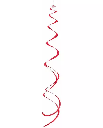 8 röda spiralhängdekorationer