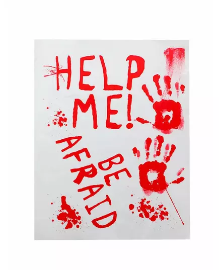 Blodig skylt help me 42 x 19 cm