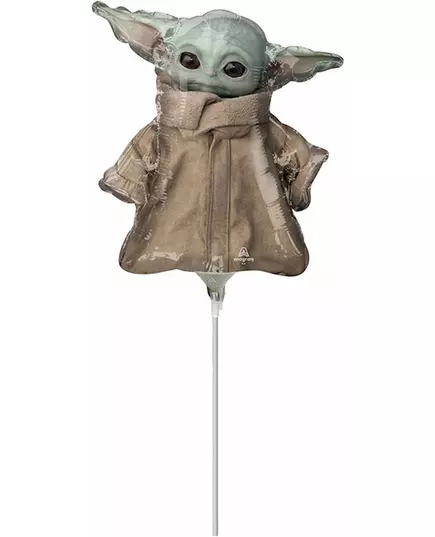 Aluminiumballong Baby Yoda The mandalorian™ 23 cm