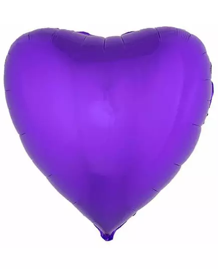 Lila hjärtformad folieballong 45 cm