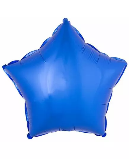 Blå stjärnformad folieballong 45 cm