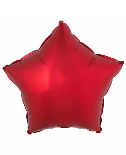 Röd stjärnformad aluminiumballong 53 x 46 cm