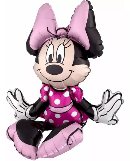 Sittande aluminiumballong Minnie Mouse™ 45 x 48 cm