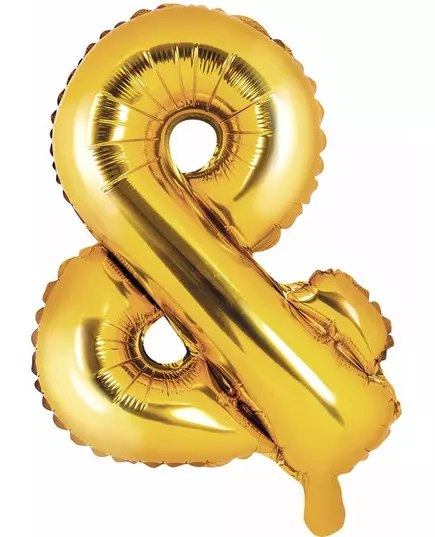 Aluminiumfolieballong symbol & guld 35 cm