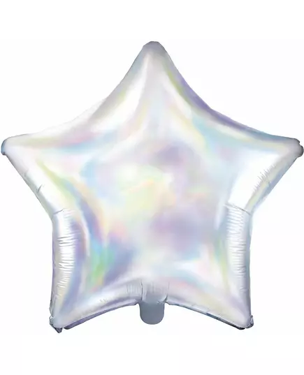 Iridescent stjärnformad aluminiumfolieballong 48 cm