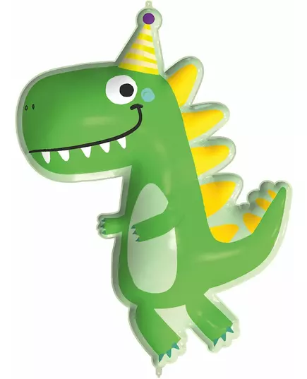 Stor dinosaurieballong i aluminium 95 cm