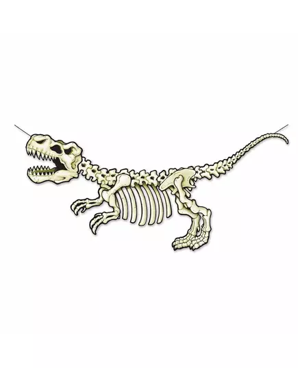 Dinosaurieskelettbanner i kartong 71 x 152 cm