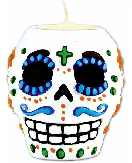 Dödskalleljusstake Dia de los Muertos 7 cm