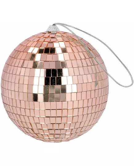 Rosa guldfärgad discokula 15 cm