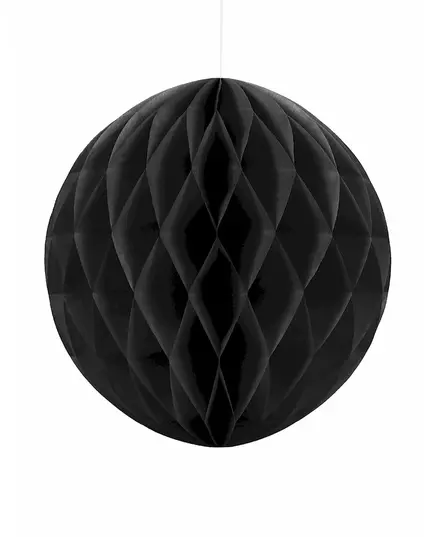 Svart bikakeboll i papper 20 cm