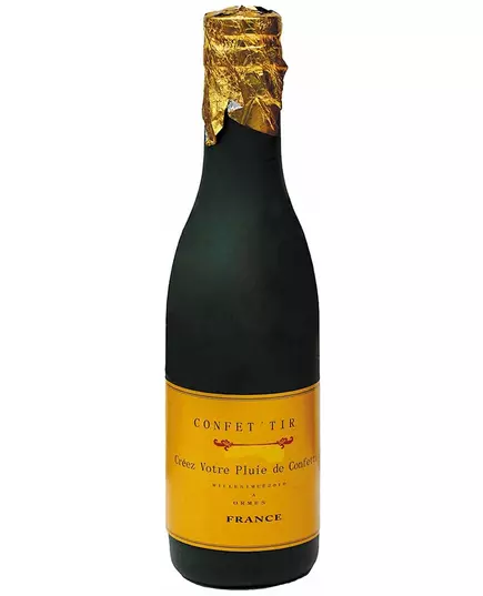 Champagneflaska med konfetti
