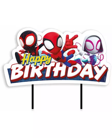 Tårtdekoration Happy Birthday Spidey och hans vänner™ 17,5 cm