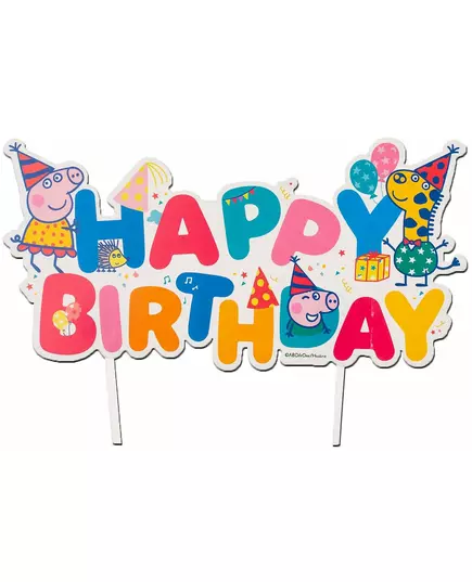 Tårtdekoration Happy Birthday Peppa Pig™ 17 cm