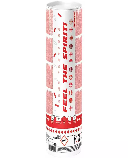 Röd och vit konfettikanon
