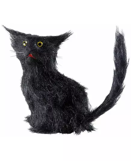 Svart katt 12 cm Halloween