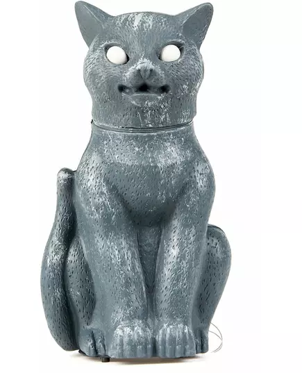 Svart katt med lysande ögon, ljud och ljus 30 cm