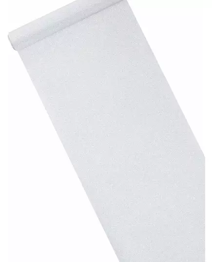 Glittrig bordslöpare i silver 28 cm x 5 m