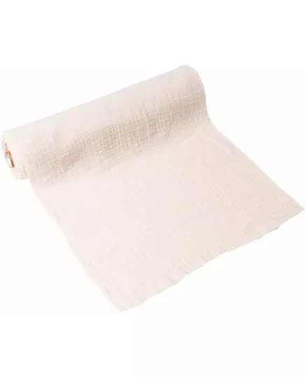 Bordslöpare i krämfärgad bomullsgasväv 30 cm x 3 m