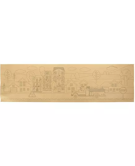 Färgläggningsbar bordslöpare brandman 140 x 40 cm