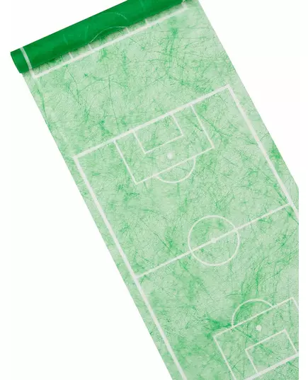 Grön bordslöpare med fotbollsplansmotiv 30 cm x 5 m