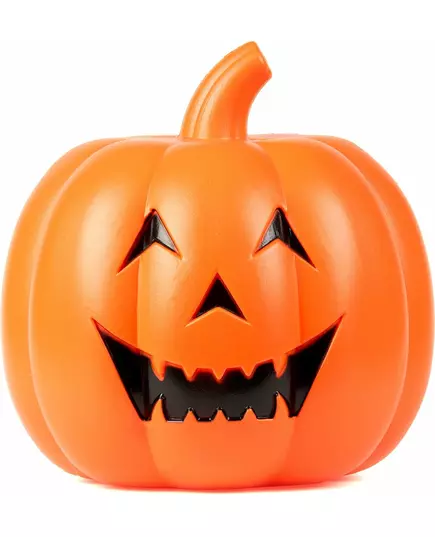 Självlysande pumpadekoration i plast i naturlig storlek 32 cm