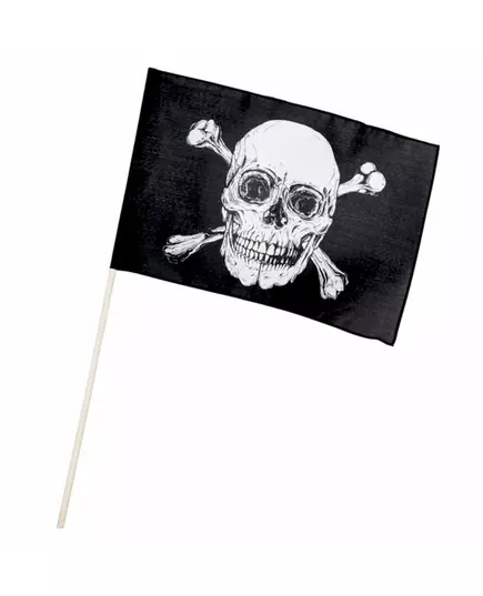 Piratformsflagga på pinne 30 x 45 cm