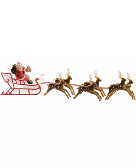 Tårtdekoration Jultomtens släde 22 cm