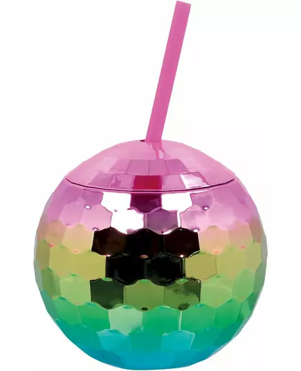 Regnbågsfärgad discokulsmugg 600 ml