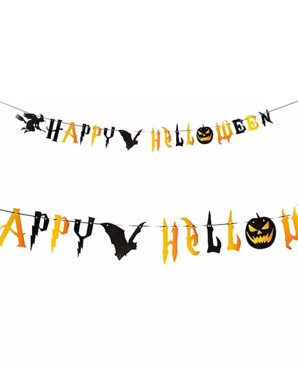 Skrämmande girlang Happy Halloween 250 cm
