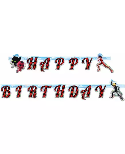 Kartonggirlang Happy Birthday Ladybug™ 170 cm