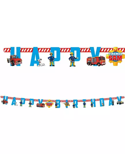 Happy Birthday-pappersgirlang Sam den brandman™ 180 cm