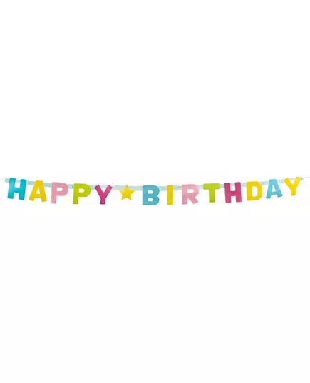 Happy Birthday-girlang i kartong 150 cm