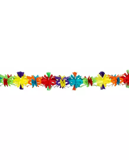 Pappersgirlang med blommor 4 meter
