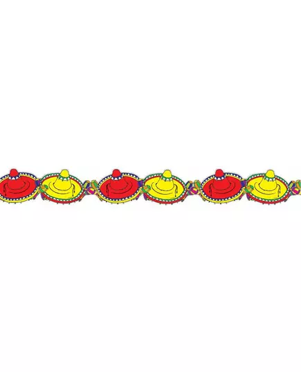 Pappersgirlang Mexiko sombreros 3 m