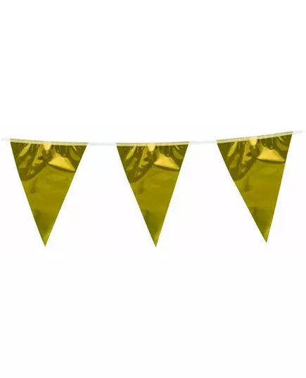 Girlang med gyllene vimplar 10 m