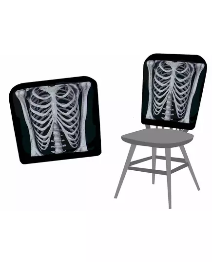 Stolsöverdrag med skelett 38 X 48 cm Halloween