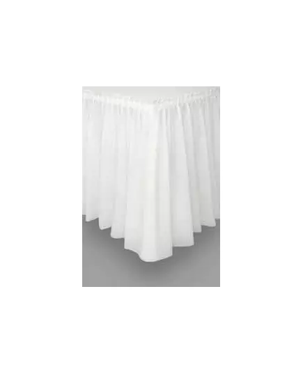 Vit plastbordsduk 73 x 426 cm