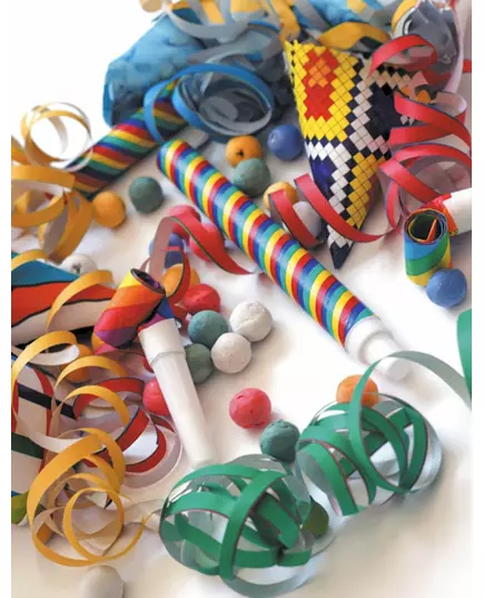 Färgglatt partykit för 10 personer
