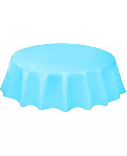 Rund blå pastellfärgad plastduk 214 cm