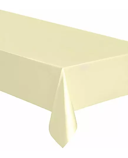 Rektangulär plastduk elfenbensfärgad 137 x 274 cm