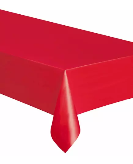 Röd rektangulär plastduk 137 x 274 cm