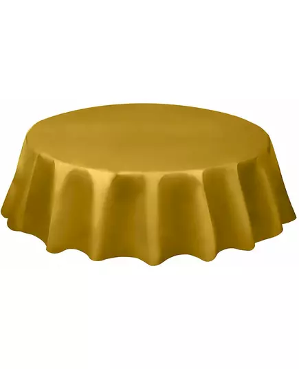 Rund plastduk guld 213 cm