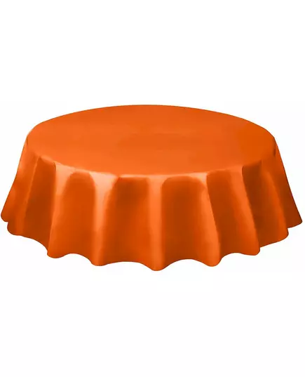 Rund orange plastduk 213 cm