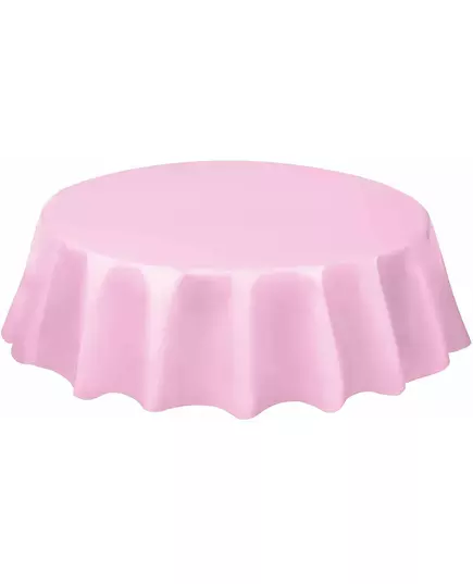 Rund ljusrosa plastduk 213 cm