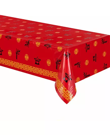 Röd plastduk Asien 137 x 274 cm